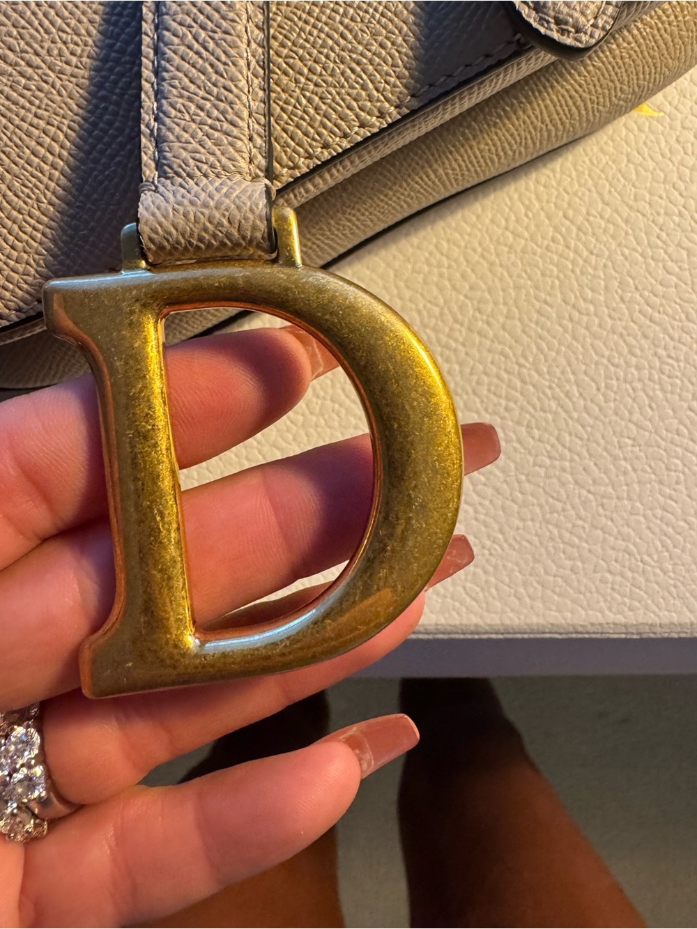 Dior Saddle Bag in Powder Beige with Gold Hardware - Picture 13 of 16